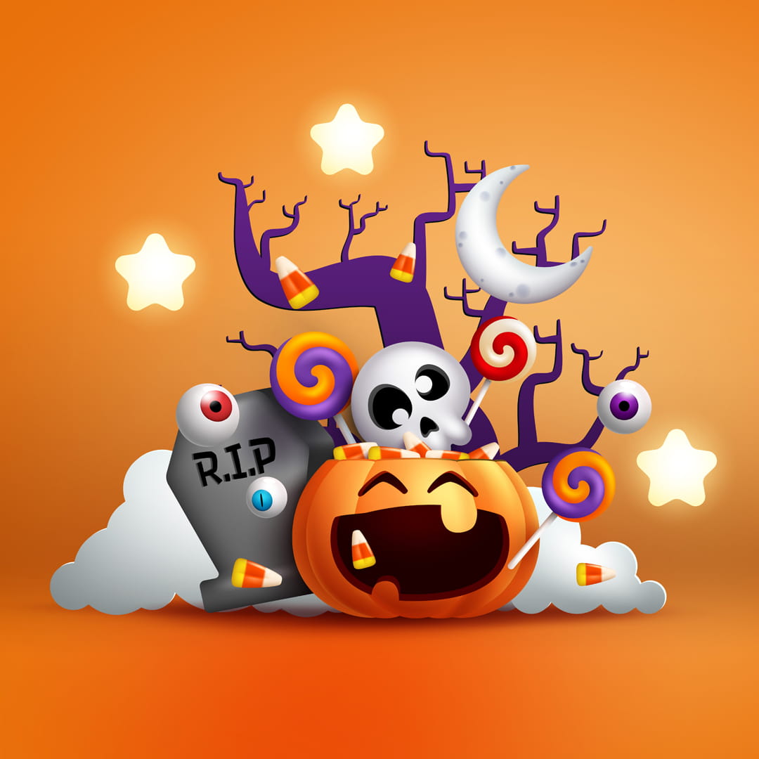 Tick or treat halloween event at newsquare