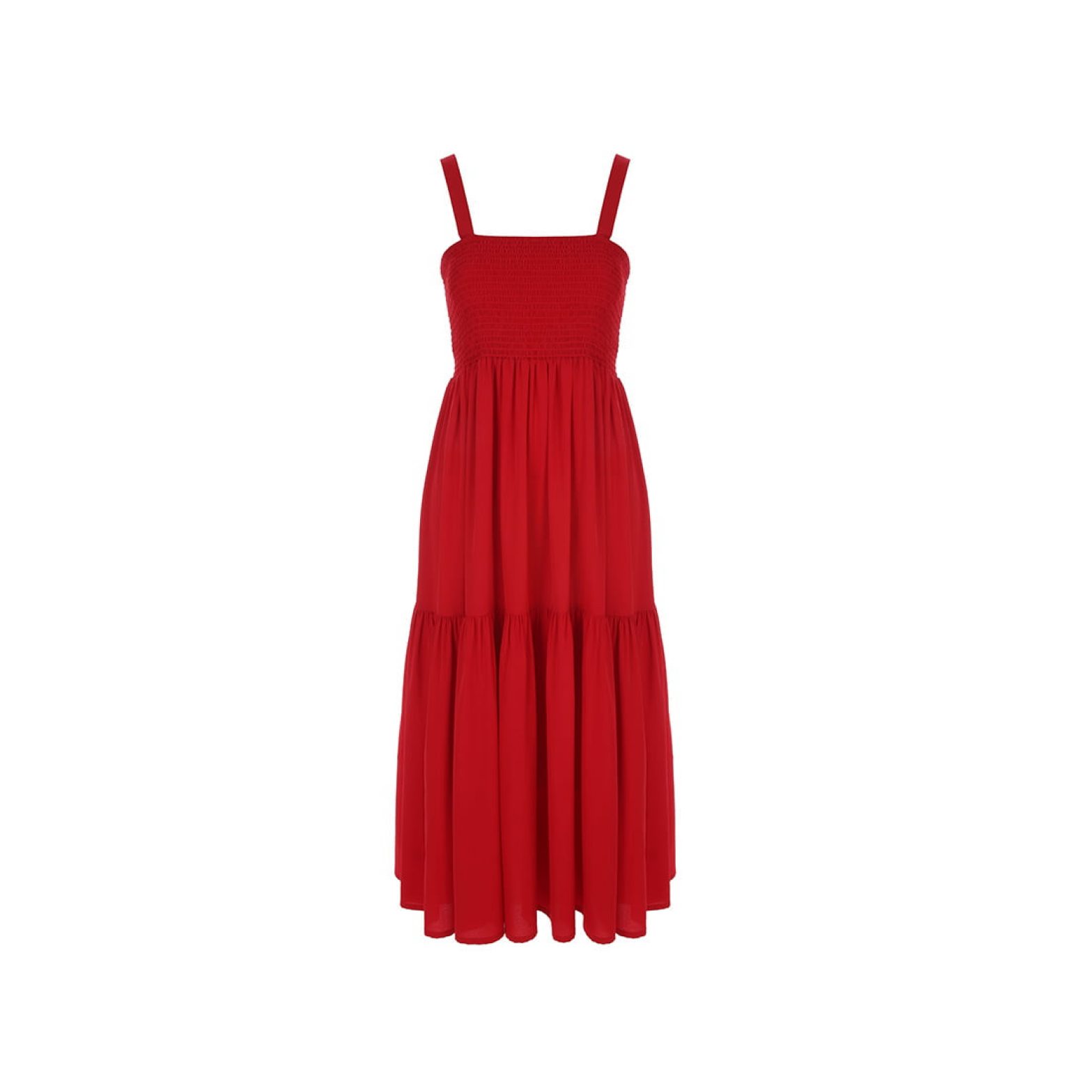 Peacocks - Red Midi Dress